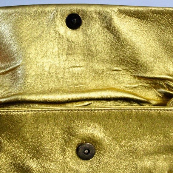 VINTAGE Late 1990s - 2000s Prada Lambskin Fold-over Chain Bag - Picture 9 of 10